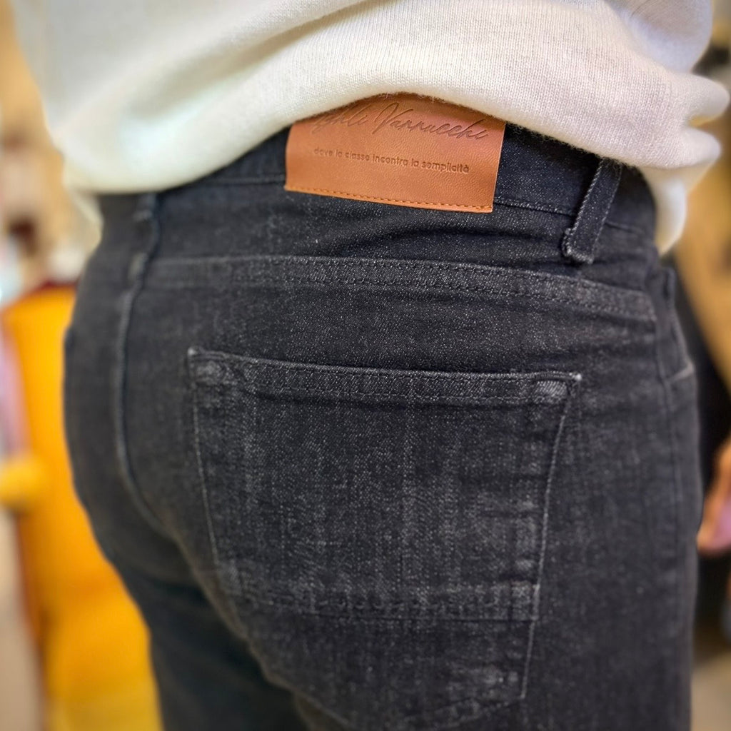 LUKE - jeans nero sartoriale