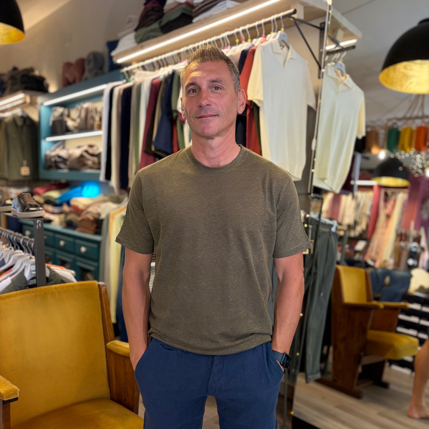 MOU - t-shirt lino sartoriale