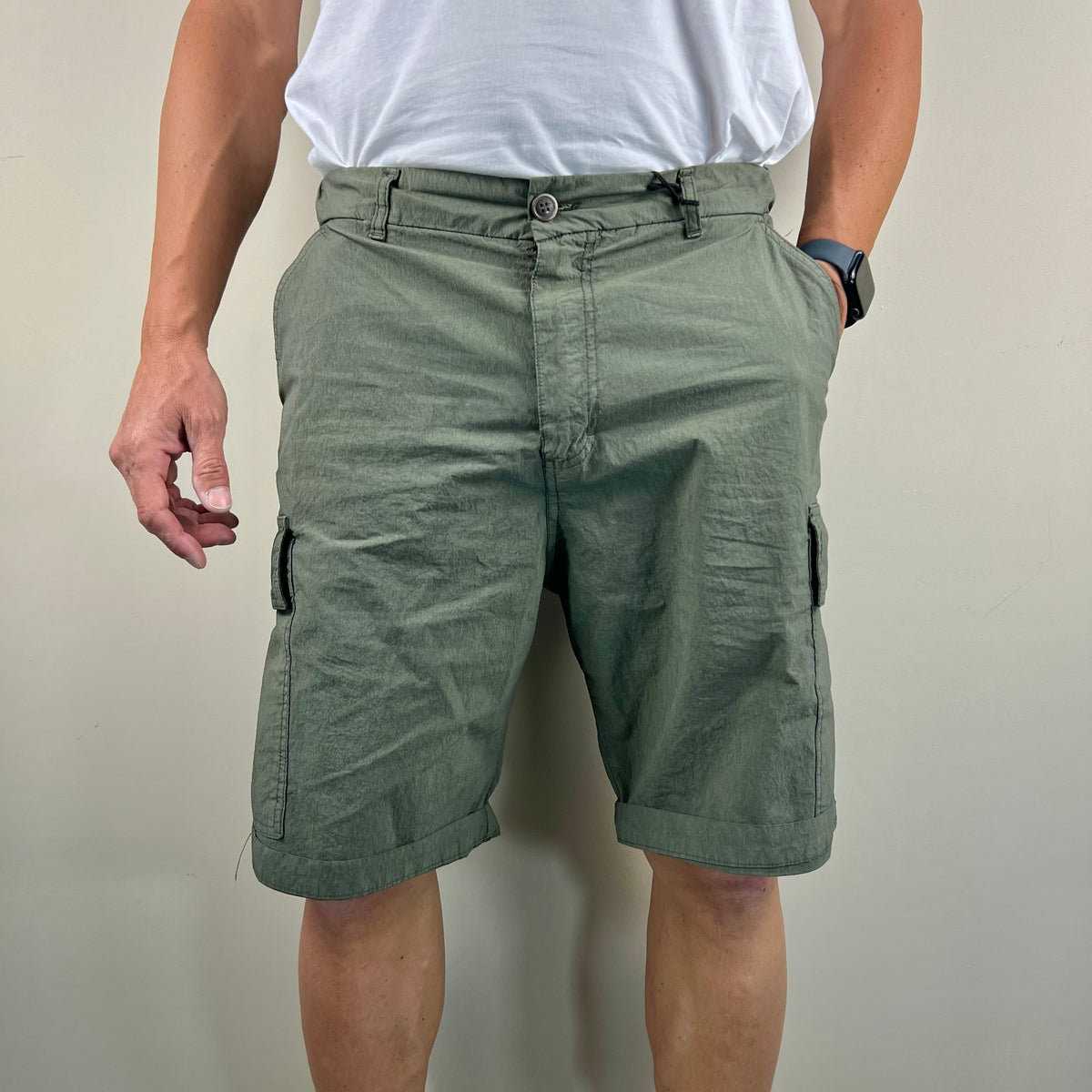 KLOPP – bermuda stone cargo sartoriale loose fit