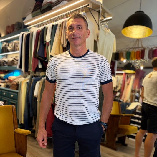 KANE - t-shirt in maglia righe