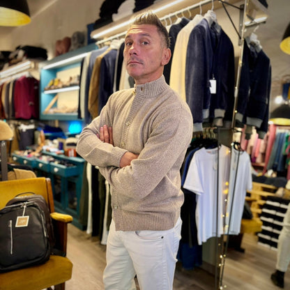 DEL PIERO – cardigan lana sartoriale