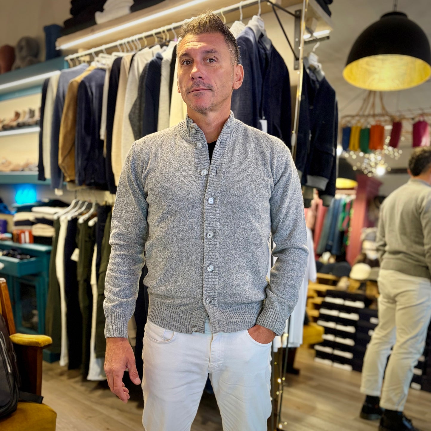 DEL PIERO – cardigan lana sartoriale