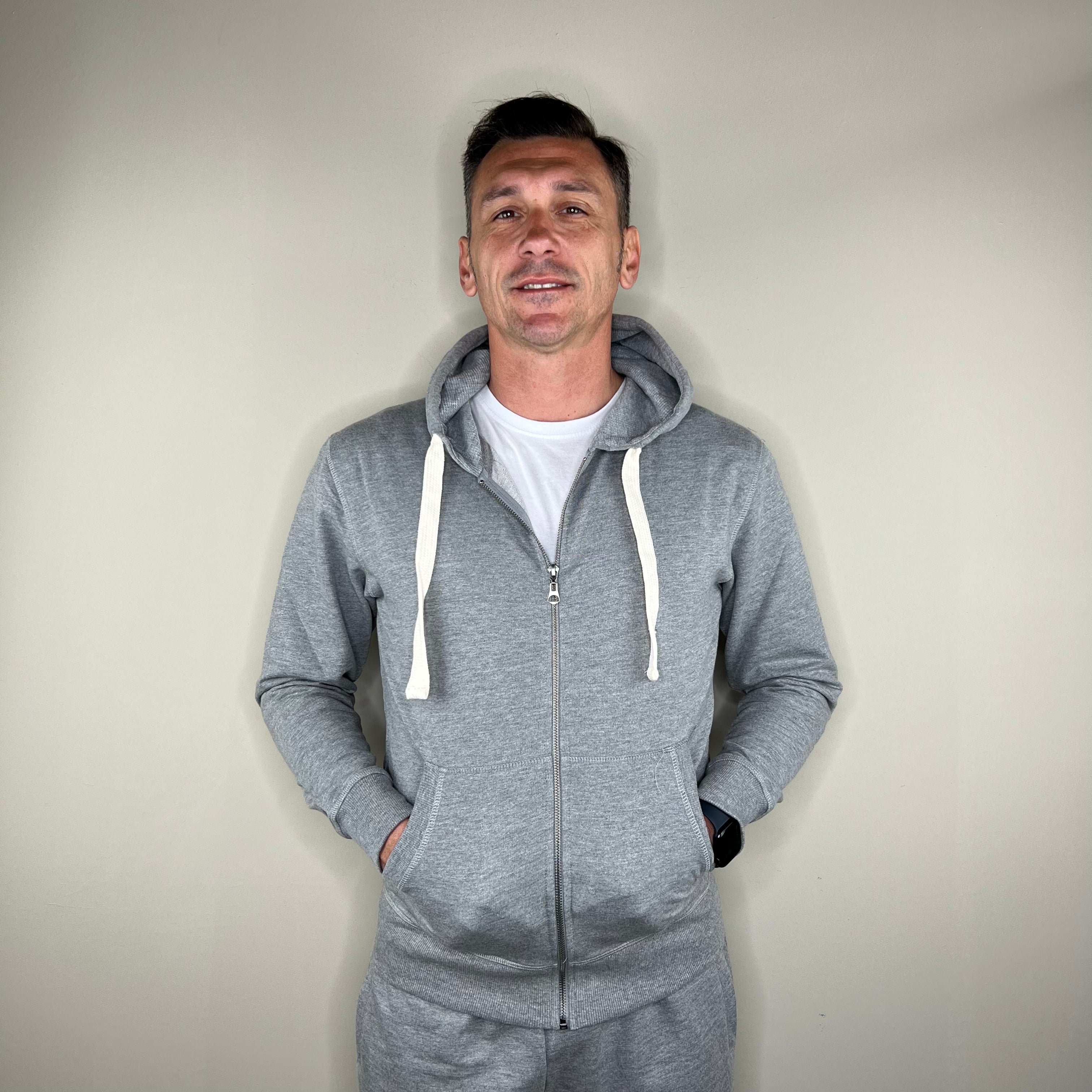 JONES - felpa cappuccio leggera zip