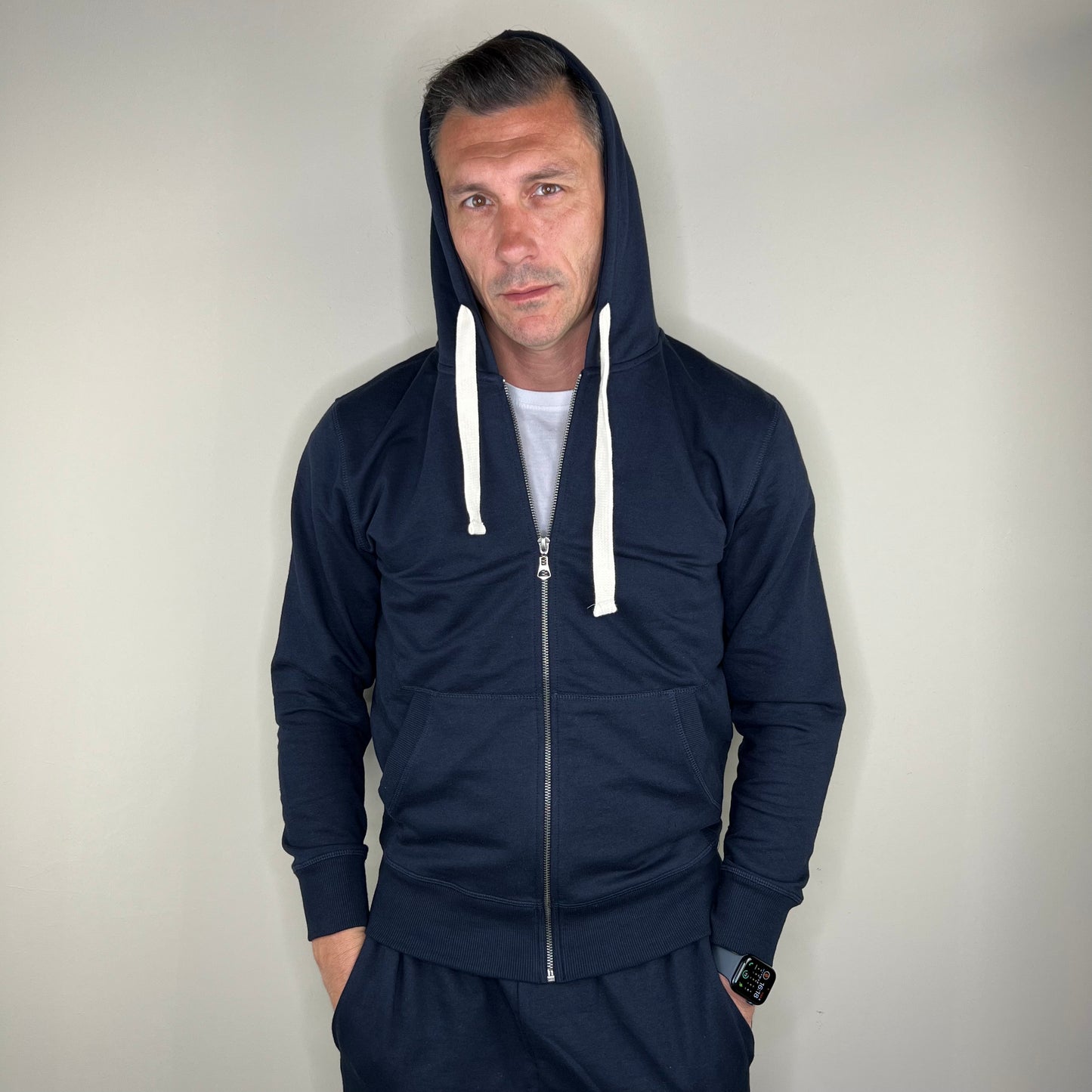 JONES - felpa cappuccio leggera zip