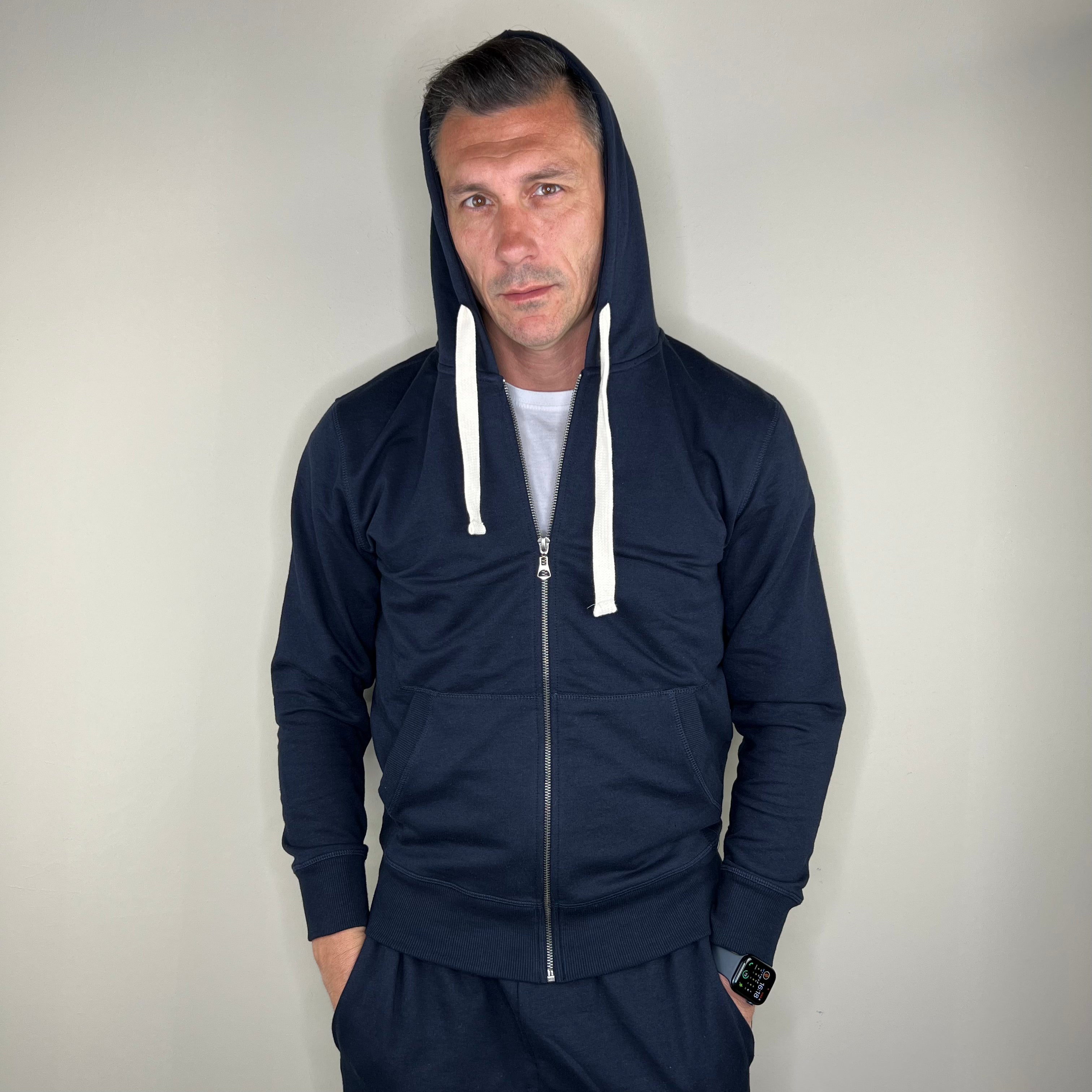 JONES - felpa cappuccio leggera zip